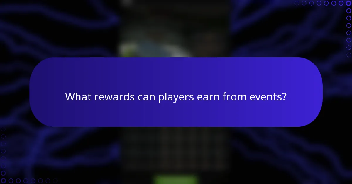 What rewards can players earn from events?