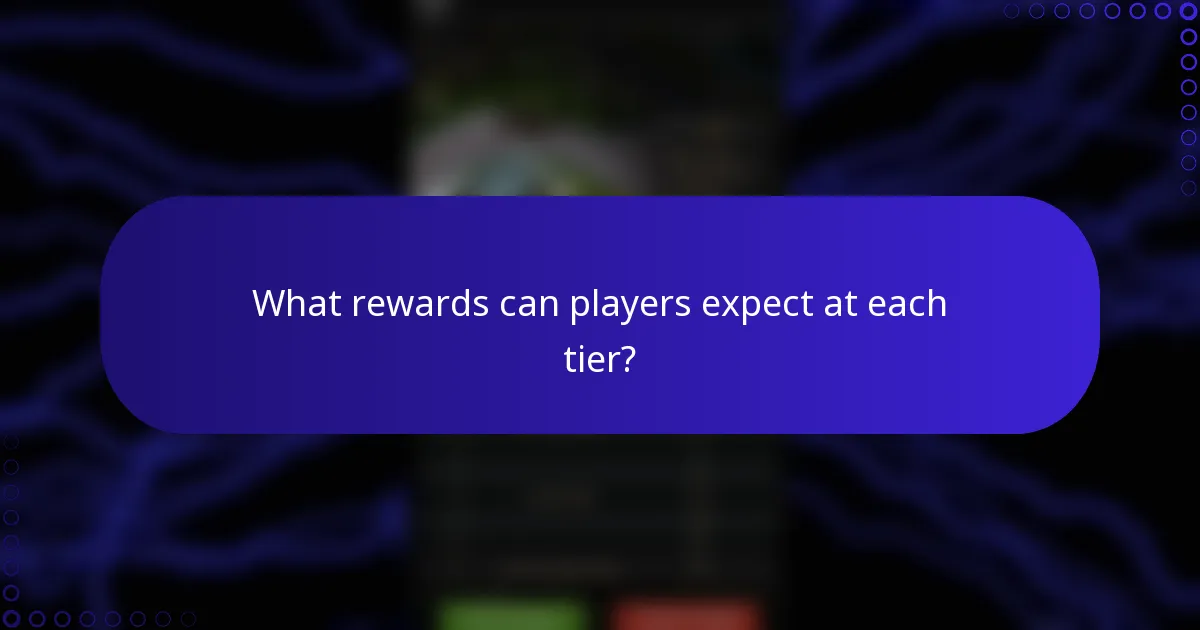 What rewards can players expect at each tier?